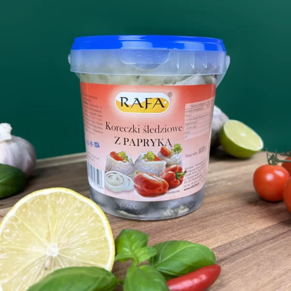 Koreczki śledziowe z papryką Rafa 800 g
