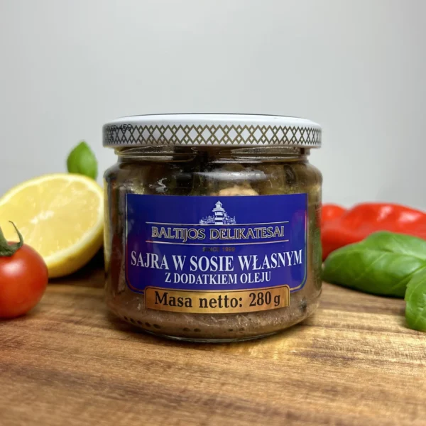 Sajra w sosie własnym z dodatkiem oleju Petropat słoik 280 g